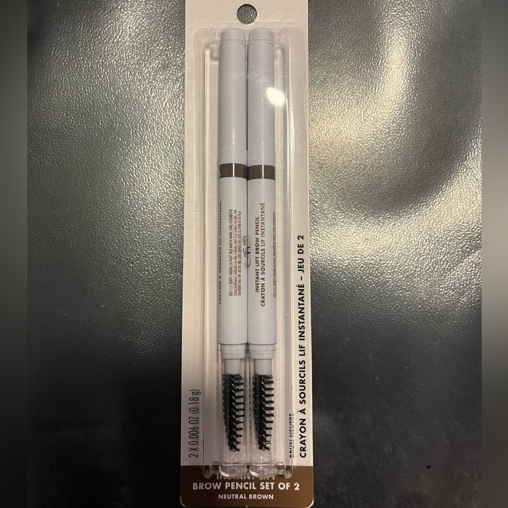 NWT elf Cosmetics Instant Lift Brow Pencil Set of 2 in Neutral Brown